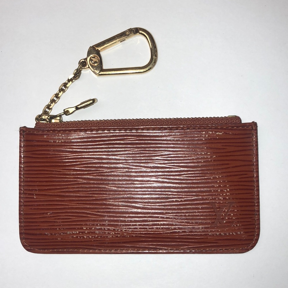 VINTAGE Louis Vuitton Red Key Pouch Card Holder